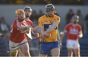 7 January 2018; David McInerney of Clare in action against Declan Dalton of Cork during the Co-op Superstores Munster Senior Hurling League match between Clare and Cork at Cusack Park in Clare. Photo by Diarmuid Greene/Sportsfile