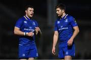 6 January 2018; Robbie Henshaw, left, and Ross Byrne of Leinster during the Guinness PRO14 Round 13 match between Leinster and Ulster at the RDS Arena in Dublin. Photo by Ramsey Cardy/Sportsfile