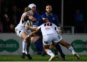 6 January 2018; James Tracy of Leinster is tackled by Rory Best of Ulster during the Guinness PRO14 Round 13 match between Leinster and Ulster at the RDS Arena in Dublin. Photo by Ramsey Cardy/Sportsfile