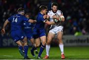 6 January 2018; Stuart McCloskey of Ulster is tackled by Garry Ringrose of Leinster during the Guinness PRO14 Round 13 match between Leinster and Ulster at the RDS Arena in Dublin. Photo by Ramsey Cardy/Sportsfile