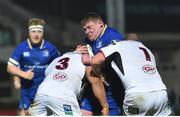 6 January 2018; Tadhg Furlong of Leinster is tackled by Rodney Ah You, left, and Callum Black of Ulster during the Guinness PRO14 Round 13 match between Leinster and Ulster at the RDS Arena in Dublin. Photo by Ramsey Cardy/Sportsfile