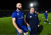 6 January 2018; Scott Fardy, left, and Jack McGrath of Leinster following the Guinness PRO14 Round 13 match between Leinster and Ulster at the RDS Arena in Dublin. Photo by Ramsey Cardy/Sportsfile