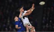 6 January 2018; Sean Reidy of Ulster competes with Josh Murphy of Leinster in a lineout during the Guinness PRO14 Round 13 match between Leinster and Ulster at the RDS Arena in Dublin. Photo by David Fitzgerald/Sportsfile