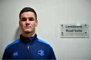 9 January 2018; Jonathan Sexton poses for a portrait after a Leinster Rugby press conference at Leinster Rugby Headquarters in Dublin. Photo by Brendan Moran/Sportsfile