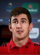 9 January 2018; Ian Keatley during a Munster Rugby press conference at the University of Limerick in Limerick. Photo by Diarmuid Greene/Sportsfile