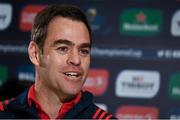 9 January 2018; Head coach Johann van Graan during a Munster Rugby press conference the at University of Limerick in Limerick. Photo by Diarmuid Greene/Sportsfile