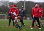 9 January 2018; CJ Stander and Conor Murray during Munster Rugby squad training at the University of Limerick in Limerick. Photo by Diarmuid Greene/Sportsfile