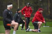 9 January 2018; Backline and attack coach Felix Jones and head of athletic performance Aled Walters in conversation during Munster Rugby squad training at the University of Limerick in Limerick. Photo by Diarmuid Greene/Sportsfile