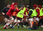 9 January 2018; Gerbrandt Grobler in action against Jean Kleyn during Munster Rugby squad training at the University of Limerick in Limerick. Photo by Diarmuid Greene/Sportsfile
