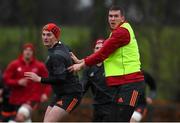 9 January 2018; Conor Fitzgerald and Chris Farrell  during Munster Rugby squad training at the University of Limerick in Limerick. Photo by Diarmuid Greene/Sportsfile
