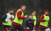 9 January 2018; Rhys Marshall, Chris Farrell, John Poland and CJ Stander during Munster Rugby squad training at the University of Limerick in Limerick. Photo by Diarmuid Greene/Sportsfile