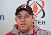 9 January 2018; Ulster head coach Jono Gibbes during an Ulster Rugby press conference at Kingspan Stadium in Belfast. Photo by Oliver McVeigh/Sportsfile