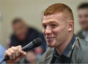 10 January 2018; Chris Blaney speaking during a press conference to promote the upcoming Last Man Standing event at the National Stadium in Dublin. Photo by David Fitzgerald/Sportsfile