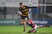 10 January 2018; Cian McBride of St Patrick's Classical School Navan in action against Ian Sheridan of Wesley College during the Bank of Ireland Leinster Schools Vinnie Murray Cup Round 1 match between St Patrick's Classical School Navan and Wesley College at Donnybrook Stadium in Dublin. Photo by Eóin Noonan/Sportsfile