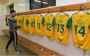 10 January 2018; Donegal team attendant Jamie Boyle in the changing rooms before the Bank of Ireland Dr. McKenna Cup Section C Round 3 match between Donegal and Fermanagh at Páirc MacCumhaill in Ballybofey, Donegal. Photo by Oliver McVeigh/Sportsfile