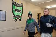 10 January 2018; Fermanagh manager Rory Gallagher and Aiden Breen of Fermanagh leaving the away changing room before the Bank of Ireland Dr. McKenna Cup Section C Round 3 match between Donegal and Fermanagh at Páirc MacCumhaill in Ballybofey, Donegal.  Photo by Oliver McVeigh/Sportsfile