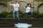 11 January 2018; All Ireland medal winners Bernard Brogan and Michael Fennelly were joined by other international sports athletes in Jenny Murphy, AiIís McSweeney and Rosemary Smith at the launch of Peptalk’s All Ireland Games, an intercompany wellbeing challenge that allows companies all over Ireland compete against each other. To get your company signed up check out http://www.peptalk.ie/all-ireland-games. The launch took place at Merrion Square Park in Dublin. In attendance at the launch, are, Michael Fennelly, left, and Jenny Murphy. Photo by Sam Barnes/Sportsfile