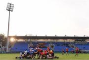 10 January 2018; Both teams contest a scrum during the Bank of Ireland Leinster Schools Vinnie Murray Cup Round 1 match between Wilson's Hospital and CBC Monkstown at Donnybrook Stadium in Dublin. Photo by Eóin Noonan/Sportsfile