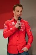 11 January 2018; Kris Meeke WRC driver for Citroën speaking during the Launch of the 2018 WRC rally championship at the Autosport show in NEC Birmingham, United Kingdom. Photo by Philip Fitzpatrick/Sportsfile