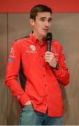 11 January 2018; Craig Breen WRC driver for Citroën speaking during the Launch of the 2018 WRC rally championship at the Autosport show in NEC Birmingham, United Kingdom. Photo by Philip Fitzpatrick/Sportsfile