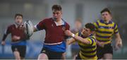 11 January 2018; Conor McLoughlin of Salesian College is tackled by Oisin McKey of Skerries Community College during the Bank of Ireland Leinster Schools Vinnie Murray Cup Round 1 match between Salesian College and Skerries Community College at Donnybrook Stadium in Dublin. Photo by Matt Browne/Sportsfile