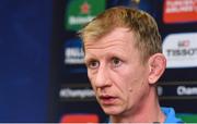 12 January 2018; Leinster head coach Leo Cullen during a Leinster Rugby squad press conference at Leinster Rugby Headquarters in Dublin. Photo by Matt Browne/Sportsfile