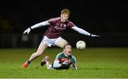 12 January 2018; Michael Hall of Mayo in action against Peter Cooke of Galway during the Connacht FBD League Round 2 refixture match between Mayo and Galway at Elverys MacHale Park in Castlebar, Mayo. Photo by Piaras Ó Mídheach/Sportsfile