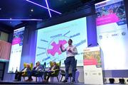 12 January 2018; Waterford hurler Shane O'Sullivan discussing Keeping young people in the game during day one of the GAA Games Development Conference at Croke Park in Dublin. Photo by Ramsey Cardy/Sportsfile