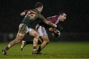 12 January 2018; Cathal Sweeney of Galway in action against Shane Nally of Mayo during the Connacht FBD League Round 2 refixture match between Mayo and Galway at Elverys MacHale Park in Castlebar, Mayo. Photo by Piaras Ó Mídheach/Sportsfile