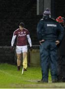 12 January 2018; Damien Comer of Galway leaves the field after being shown the red card by referee Paddy Neilan during the Connacht FBD League Round 2 refixture match between Mayo and Galway at Elverys MacHale Park in Castlebar, Mayo. Photo by Piaras Ó Mídheach/Sportsfile