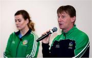 13 January 2018; Limerick camogie manager John Tuohy and Limerick senior camogie player Rebecca Delee during day two of the GAA Games Development Conference at Croke Park in Dublin. Photo by Stephen McCarthy/Sportsfile