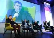 13 January 2018; Speakers, from left, Kerry minor football manager Peter Keane, Former Armagh senior footballer Stephen McDonnell, Tyrone U21 football coach Peter Canavan and Damien Lawlor during day two of the GAA Games Development Conference at Croke Park in Dublin. Photo by Stephen McCarthy/Sportsfile