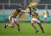 13 January 2018; Shane Kinsella of Offaly in action against Conor Fogarty of Kilkenny during the Bord na Mona Walsh Cup semi-final match between Offaly and Kilkenny at Bord na Mona O'Connor Park in Offaly. Photo by Sam Barnes/Sportsfile