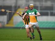 13 January 2018; Jordan Quinn of Offaly in action against Bill Sheehan of Kilkenny during the Bord na Mona Walsh Cup semi-final match between Offaly and Kilkenny at Bord na Mona O'Connor Park in Offaly. Photo by Sam Barnes/Sportsfile