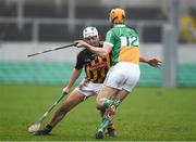 13 January 2018; Colin Egan of Offaly in action against Padraig Walsh of Kilkenny during the Bord na Mona Walsh Cup semi-final match between Offaly and Kilkenny at Bord na Mona O'Connor Park in Offaly. Photo by Sam Barnes/Sportsfile