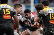 13 January 2018; Charles Piutau of Ulster in action against Vincent Rattez of La Rochelle during the European Rugby Champions Cup Pool 1 Round 5 match between Ulster and La Rochelle at the Kingspan Stadium in Belfast. Photo by Oliver McVeigh/Sportsfile