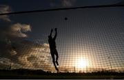 13 January 2018; Cork goalkeeper Mark White warms up prior to the McGrath Cup Final between Cork and Clare at Mallow GAA Complex in Mallow, Co. Cork. Photo by Diarmuid Greene/Sportsfile