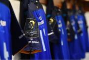14 January 2018; A Leinster jersey hangs in the dressing room ahead of the European Rugby Champions Cup Pool 3 Round 5 match between Leinster and Glasgow Warriors at the RDS Arena in Dublin. Photo by Ramsey Cardy/Sportsfile