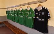 14 January 2018; A general view of the Fermanagh changing room before the Bank of Ireland Dr. McKenna Cup semi-final match between Fermanagh and Tyrone at Brewster Park in Enniskillen, Fermanagh. Photo by Oliver McVeigh/Sportsfile