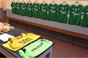14 January 2018; A general view of the Fermanagh changing room before the Bank of Ireland Dr. McKenna Cup semi-final match between Fermanagh and Tyrone at Brewster Park in Enniskillen, Fermanagh. Photo by Oliver McVeigh/Sportsfile