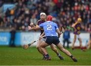 14 January 2018; David Dunne of Wexford in action against Paddy Smyth of Dublin during the Bord na Mona Walsh Cup semi-final match between Dublin and Wexford at Parnell Park in Dublin. Photo by Daire Brennan/Sportsfile