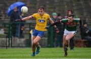 14 January 2018; Enda Smith of Roscommon in action against Diarmuid O'Connor of Mayo during the Connacht FBD League Round 4 match between Roscommon and Mayo at Dr Hyde Park in Roscommon. Photo by Piaras Ó Mídheach/Sportsfile