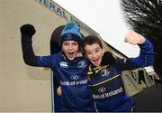 14 January 2018; Leinster supporters Ethan Black, left, and Marcus Cullen, both age 11, from Sandyford, Dublin, ahead of the European Rugby Champions Cup Pool 3 Round 5 match between Leinster and Glasgow Warriors at the RDS Arena in Dublin. Photo by Stephen McCarthy/Sportsfile