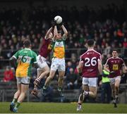 14 January 2018; Shane Nally of Offaly in action against Sam Duncan of Westmeath during the Bord na Mona O'Byrne Cup semi-final match between Westmeath and Offaly at Cusack Park, in Mullingar, Westmeath. Photo by Sam Barnes/Sportsfile