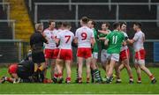 14 January 2018; Players from both teams in dispute during the Bank of Ireland Dr. McKenna Cup semi-final match between Fermanagh and Tyrone at Brewster Park in Enniskillen, Fermanagh. Photo by Oliver McVeigh/Sportsfile