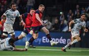 14 January 2018; Keith Earls of Munster beats the tackle of Edwin Maka of Racing 92 on the way to scoring his side's try during the European Rugby Champions Cup Pool 4 Round 5 match between Racing 92 and Munster at the U Arena in Paris, France. Photo by Brendan Moran/Sportsfile