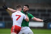 14 January 2018; Kieran McGeary of Tyrone in dispute with Seamus Quigley of Fermanagh during the Bank of Ireland Dr. McKenna Cup semi-final match between Fermanagh and Tyrone at Brewster Park in Enniskillen, Fermanagh. Photo by Oliver McVeigh/Sportsfile