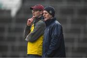 14 January 2018; Limerick manager John Kiely, right, and coach Paul Kinnerk during the Co-Op Superstores Munster Senior Hurling League Final between Limerick and Clare at Gaelic Grounds in Limerick. Photo by Diarmuid Greene/Sportsfile
