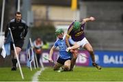 14 January 2018; Fergal Whitely of Dublin in action against Shaun Murphy of Wexford during the Bord na Mona Walsh Cup semi-final match between Dublin and Wexford at Parnell Park in Dublin. Photo by Daire Brennan/Sportsfile