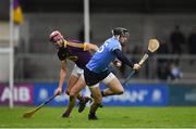 14 January 2018; Eamonn Dillon of Dublin in action against Paudie Foley of Wexford during the Bord na Mona Walsh Cup semi-final match between Dublin and Wexford at Parnell Park in Dublin. Photo by Daire Brennan/Sportsfile